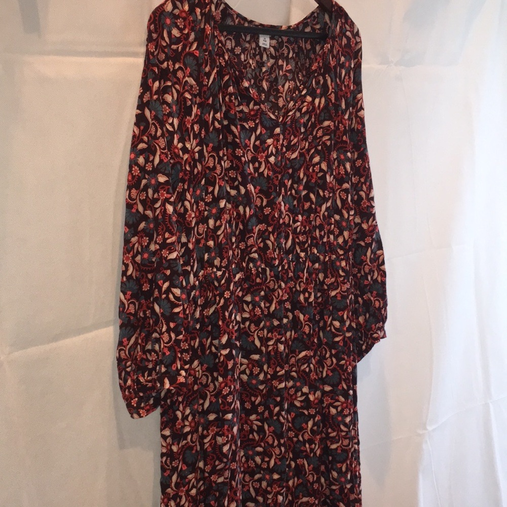Old Navy 3/4 Sleeve Floral Print Summer Dress | Size 1X